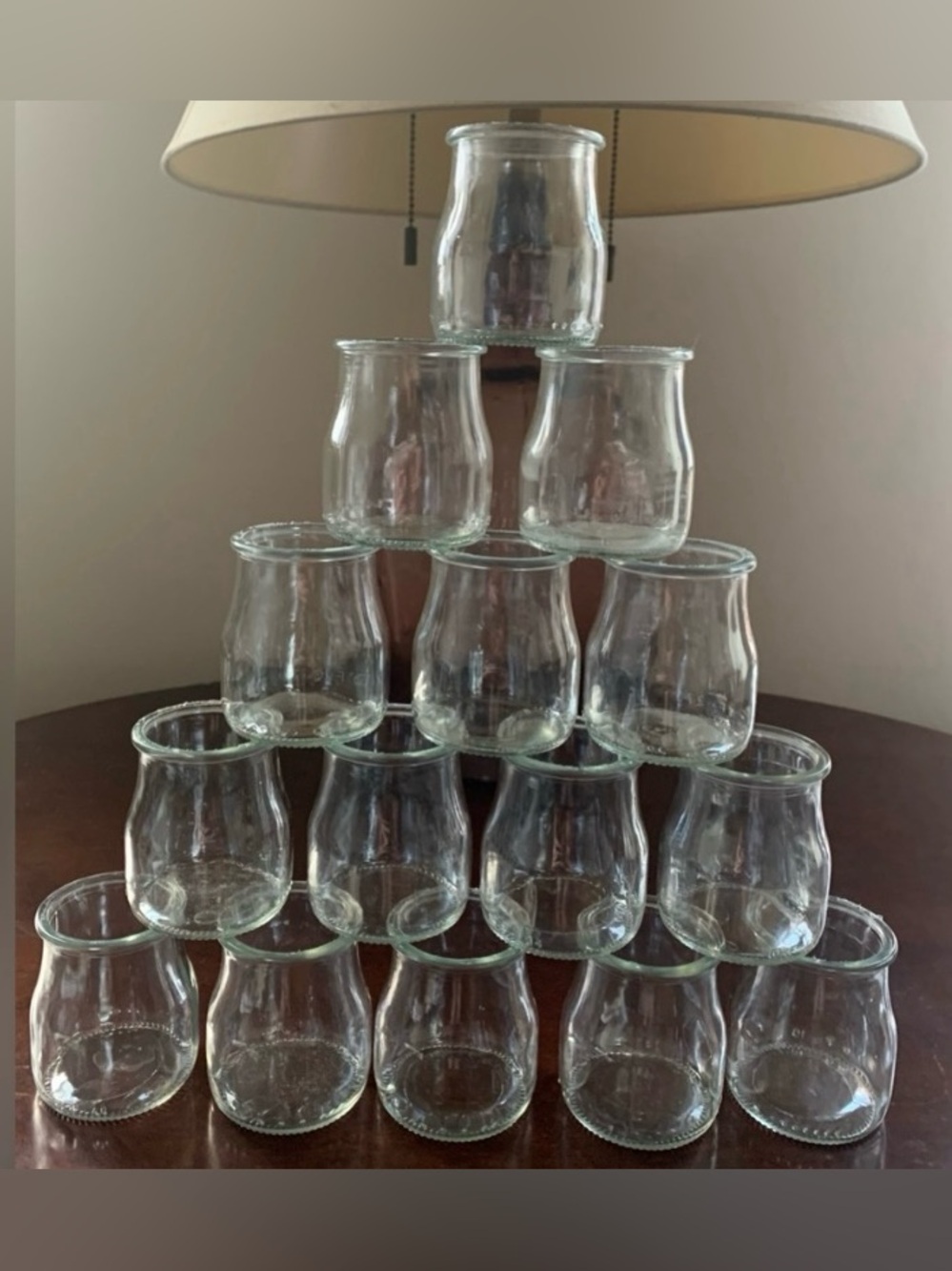 Set of 15 Mini Glass Jars Pots Cups